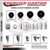 Service Caster 3 Inch Soft Rubber 12 Inch Threaded Stem Caster Set 2 Brakes SCC SCC-TS20S314-SRS-121315-2-PLB-2